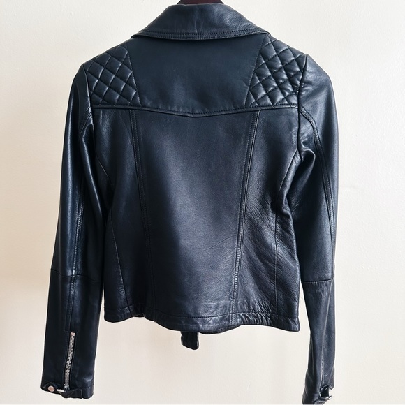 ALLSAINTS Cargo Distressed Leather Biker Jacket - Picture 5 of 11